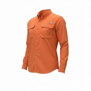 Columbia Women Bahama II Coral ButtonUp Shirt 1X Fishing Vented Outdoor Gorpcore